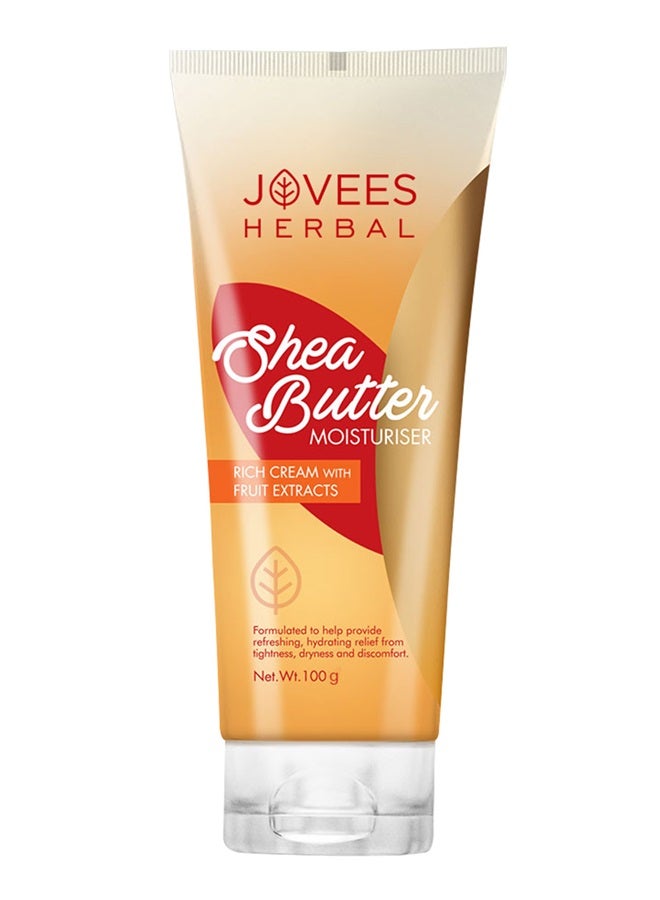 Jovees Herbal Shea Butter Moisturiser 100g | Deep Hydration & Nourishment | Softens & Smoothens Dry Skin | Non-Greasy Daily Moisturizer For Men & Women - Image 1